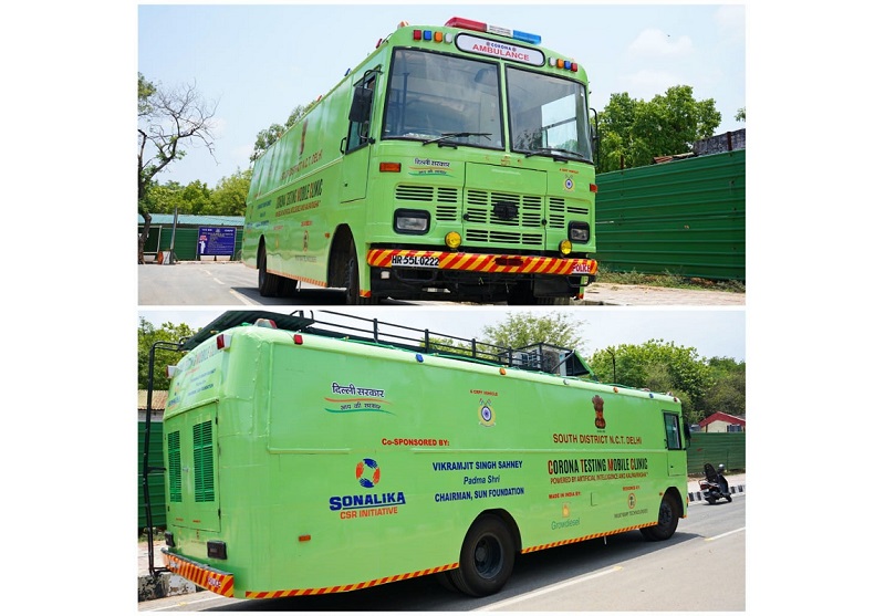 Sonalika Tractors Collaborates with Growdiesel to support Delhi Government to fight COVID 19, Converts CRPF bus into a Corona Testing Mobile Clinic