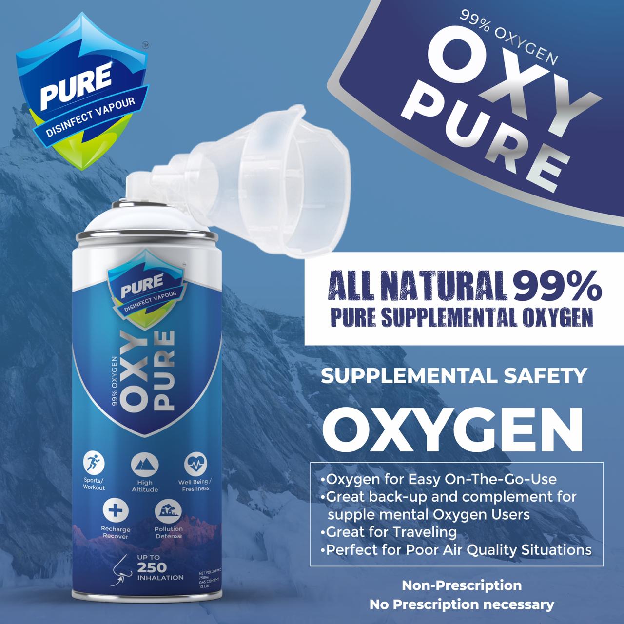 Oxy Pure: Portable oxygen canister by Manhar Vij and Gaurav Chaudhary for high altitudes, professional and amateur athletes and senior citizens.