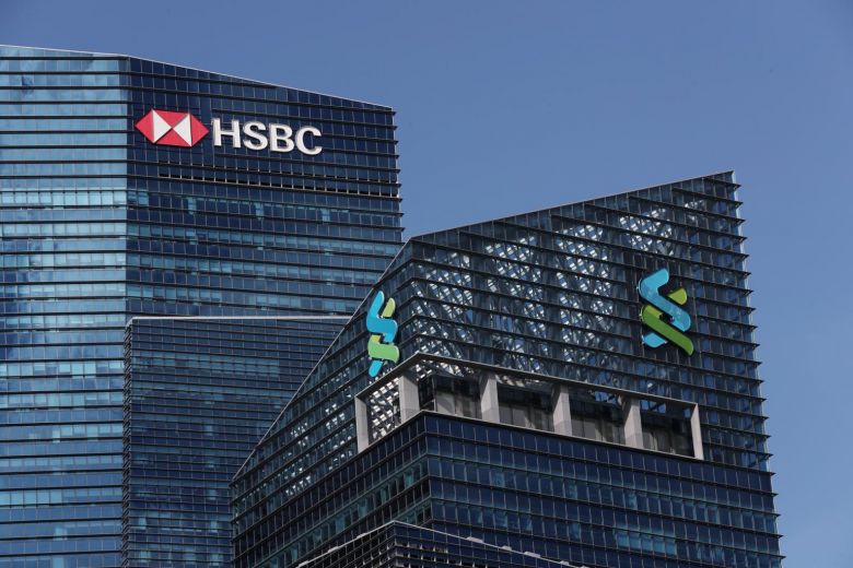 HSBC and StanChart shares fall down after reports show they moved dubious assets; Asia-Pacific business sectors lower