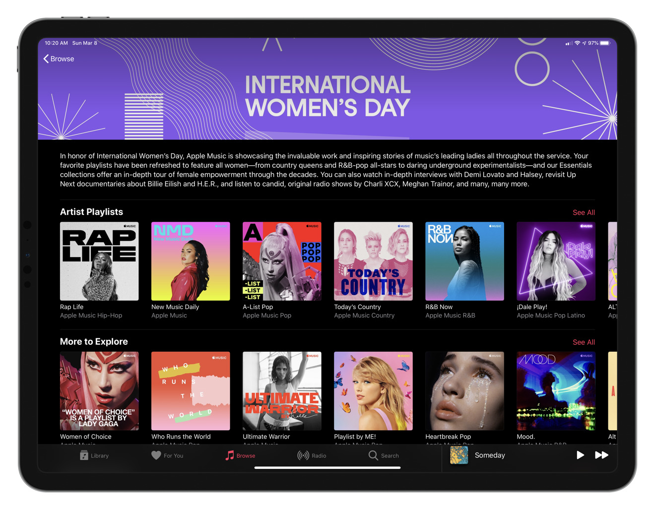 Apple Celebrating International Women’s Day and Women’s History Month with App Store and Apple TV app and more