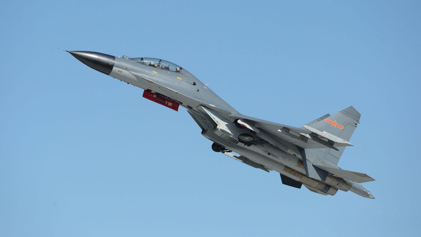 China has flown 28 warplanes into Taiwan-controlled airspace