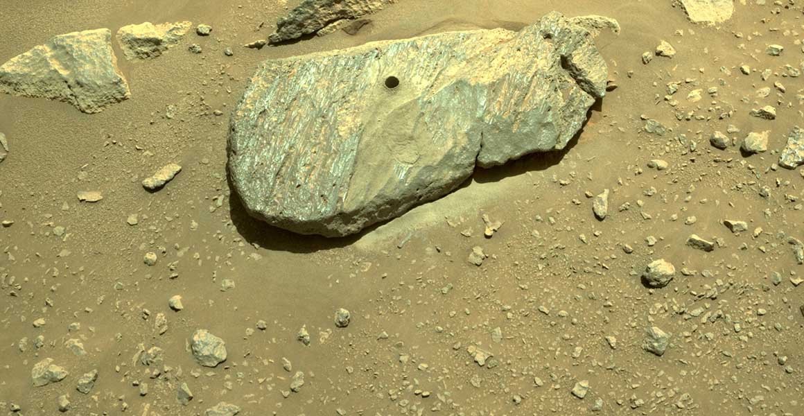 NASA’s persistence Rover gathers First Mars Rock Sample