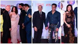 Kangana Ranaut is greeted by Abhishek Bachchan at the Uunchai screening, and Salman Khan and Bhagyashree join Sooraj Barjatya