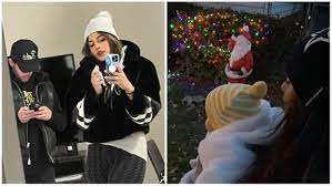 When Priyanka Chopra takes Malti outside to show him some Christmas lights, she makes fun of Nick Jonas for seeming uninterested. See images
