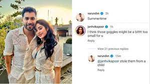Varun Dhawan responds with a funny jab as Janhvi Kapoor makes fun of his absurdly little sunglasses