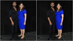 Ram Charan’s wife Upasana Konidela displays her growing baby bulge at his 38th birthday celebration in a stunning blue attire