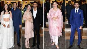 Who wore what to the Madhu Mantena-Ira Trivedi reception, including Hrithik Roshan, Sara Ali Khan, Kartik Aaryan, and others?