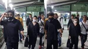 As they travel to Delhi for the Rocky Aur Rani Kii Prem Kahaani promotions, Ranveer Singh and Alia Bhatt wear matching black outfits. Watch