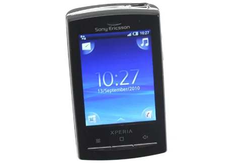 The small smartphone with a slide-out keyboard is the Sony Ericsson Xperia X10 Mini Pro