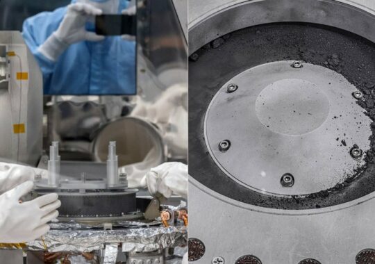 After releasing the jammed lid, NASA at last opens the OSIRIS-REx asteroid sample container