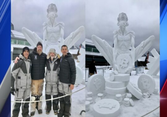 Top honors at the International Snow Sculpture Championships go to a Northampton guy