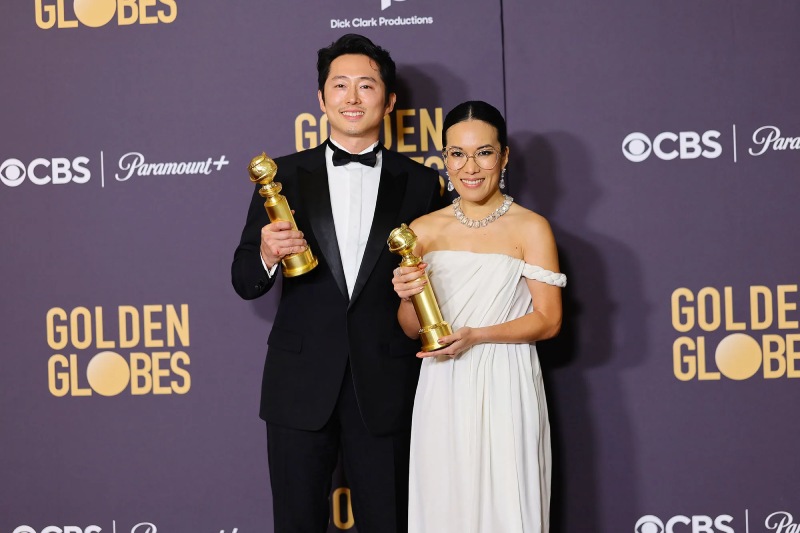 With their “Beef” triumphs, Ali Wong and Steven Yeun create Golden Globes history