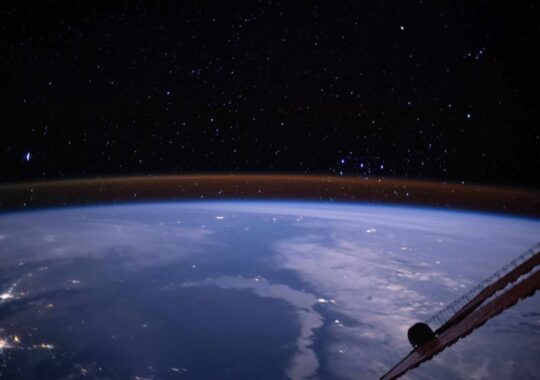 View this Stunning Image Captured from the International Space Station (ISS) to See Earth’s Atmosphere Sparkle Gold